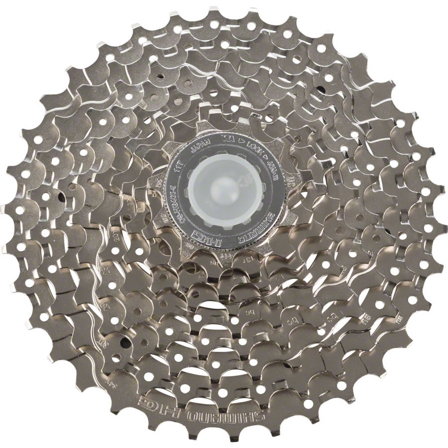 Shimano Alivio CS-HG400 Cassette - 9 Speed, 11-34t, Silver, Nickel Plated -  Electric Cyclery